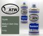 Preview: Toyota, Medium Dark Gray (matt), T17S: 400ml Sprühdose + 400ml Klarlack - Set, von ATW Autoteile West.